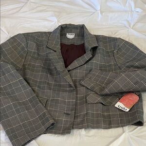 Arula Charcoal Checkered Jacket